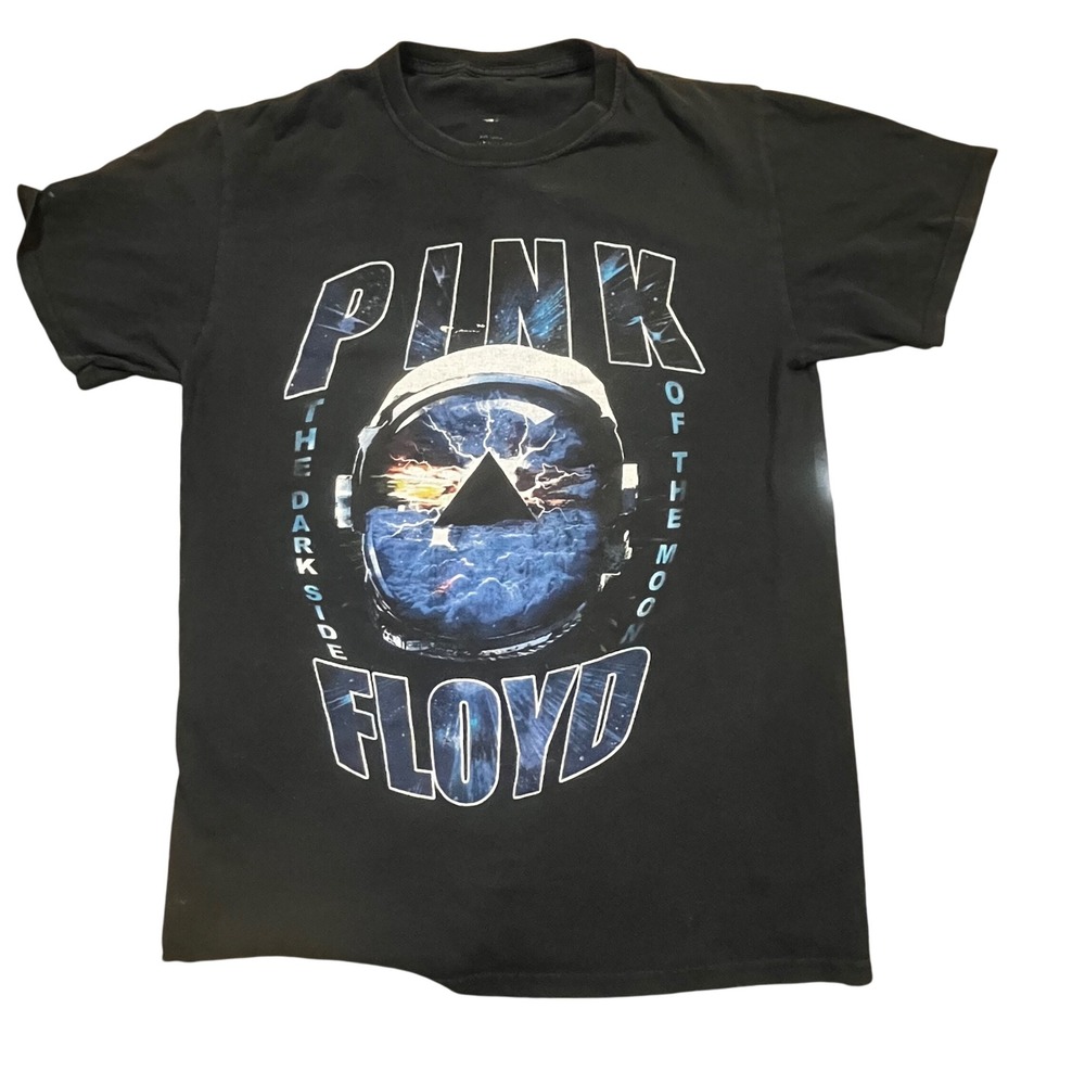 Pink Floyd Dark Side of the Moon Astronaut Graphic T-Shirt Black Mens Small